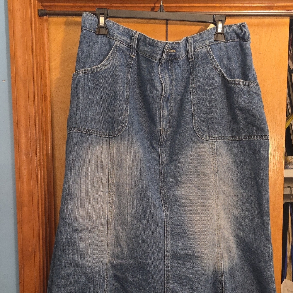 Denim Maxi Skirt